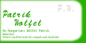 patrik wolfel business card